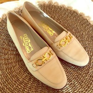 Salvatore Ferragamo suede loafers.